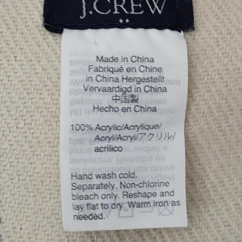 J.Crew Large Acrylic Rectangular Plaid Scarf Colo… - image 3